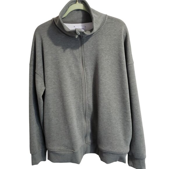 Mondetta Women's Heathered Full-Zip Fleece Jacket Heather Gray Size XXL - Picture 1 of 8